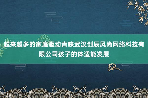 越来越多的家庭驱动青睐武汉创辰风尚网络科技有限公司孩子的体适能发展